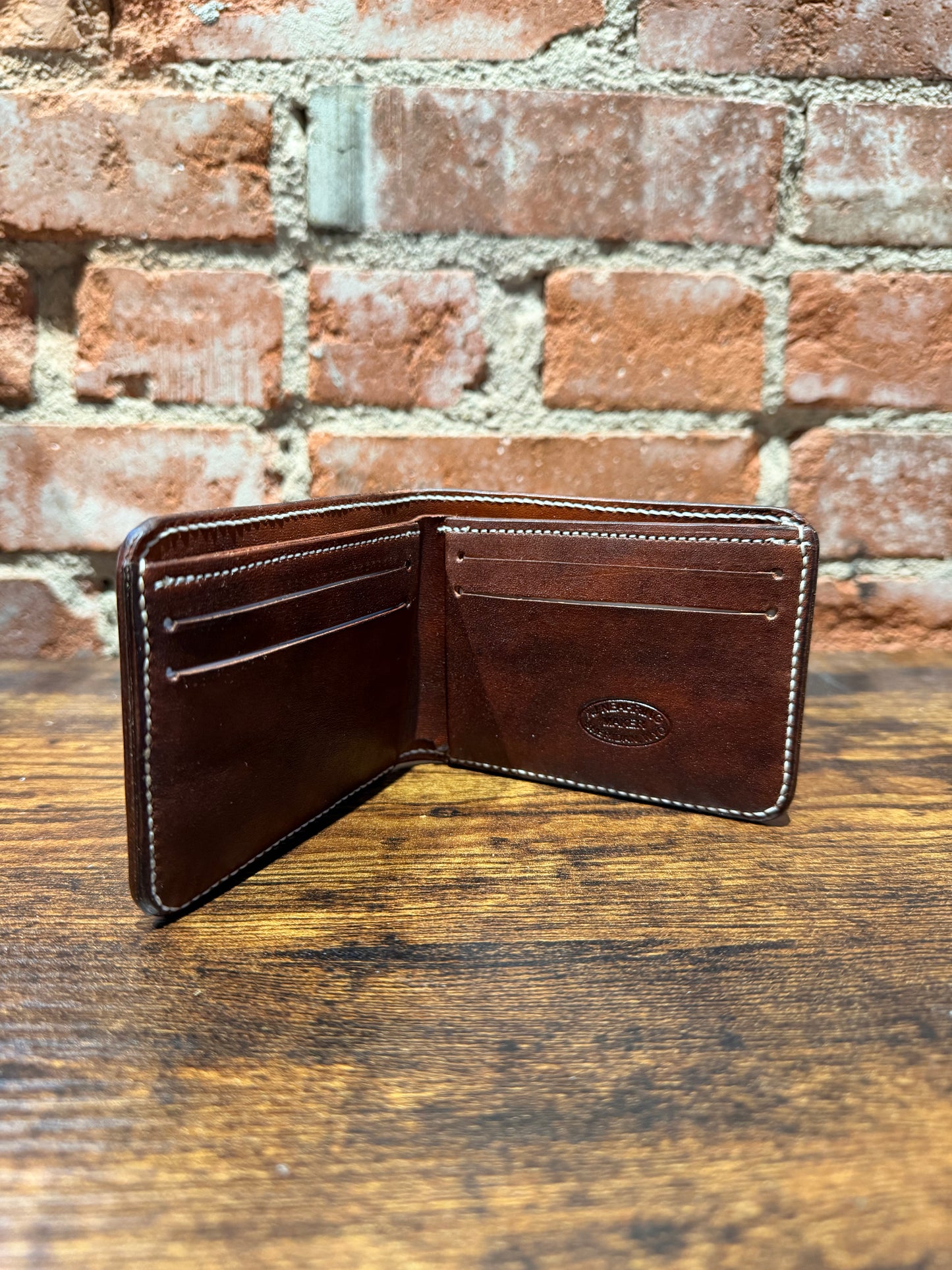 Hand tooled bifold wallet